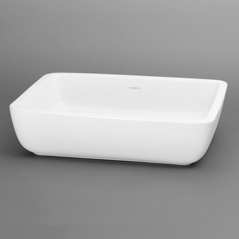 Ronbow Mod Ceramic Square Vessel Bathroom Sink Wayfair